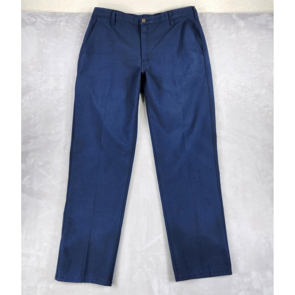 Workrite FR Pants Mens 36x30 Blue Nomex Canvas Chino Flame Resistant 402NX75NB